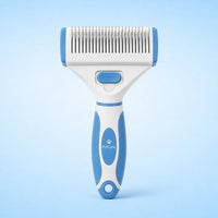 Self-Cleaning Pet Grooming & Deshedding Brush with One-Click Hair Ejection Button – Professional Undercoat Rake for Long & Short Hair Dogs & Cats