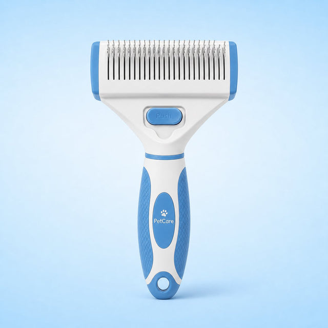 Self-Cleaning Pet Grooming & Deshedding Brush with One-Click Hair Ejection Button – Professional Undercoat Rake for Long & Short Hair Dogs & Cats