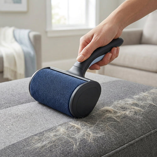 PawShed FurLift Reusable Pet Hair Remover – No-Refill Roller for Sofa, Bed, Car & Clothes – Self-Cleaning Base for Dog & Cat Fur