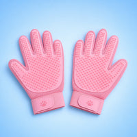 Ultimate 2-in-1 Gentle Pet Grooming & Deshedding Gloves (1 Pair) – Soft Silicone Massage & Hair Remover Brush for Dogs & Cats